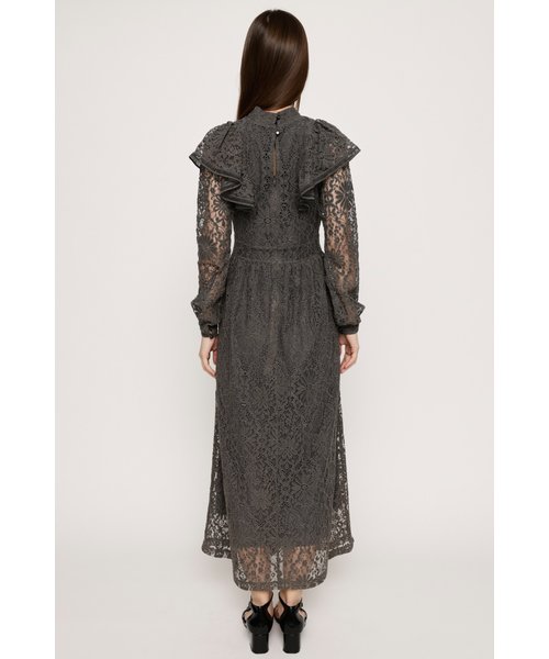 【LIMITED ITEM】フリルレースロングワンピース