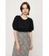 VOLUME SLEEVE CHECK トップス