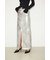 【THROW】SHINY FRONT SLIT COLUMN SK-E