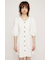 V NECK DENIM ショートワンピース