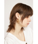 CLEAR GLITTER  HOOP ピアス