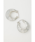 CLEAR GLITTER  HOOP ピアス