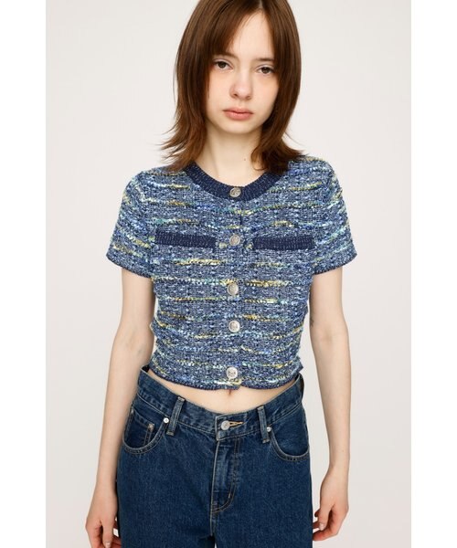 トップス compact bicolor pile tops KNIT TWEED COMPACT トップス｜スライの通販｜&mall（アンド