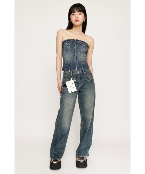 DOUBLE BELT WIDE FLARE PT-C｜スライの通販｜&mall（アンド
