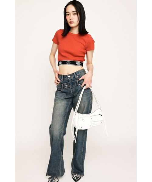 DOUBLE BELT WIDE FLARE PT-C｜スライの通販｜&mall（アンド