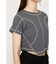 BI COLOR STITCH CROP Tシャツ