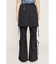 PLEATS LAYERED FLARE パンツ