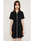 FRONT ZIP BACK OPEN ショートワンピース