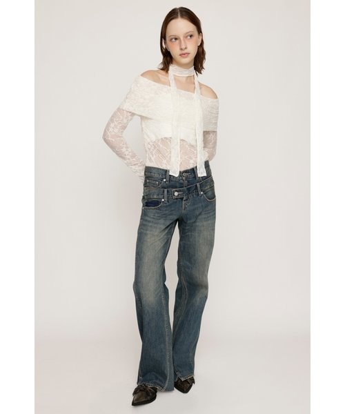 【裾上げ】 SLY DOUBLE BELT WIDE FLARE PT-C DOUBLE BELT WIDE FLARE PT-C｜スライの通販｜&mall（アンド