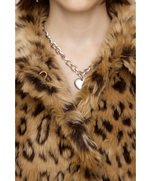 SLY レオパードファーコート SLY LEOPARD F／FUR FRONT HOOK コート Multi_1 -ファッション
