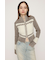 SHAGGY MIX ZIP UP KNIT トップス