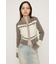 SHAGGY MIX ZIP UP KNIT トップス