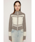 SHAGGY MIX ZIP UP KNIT トップス