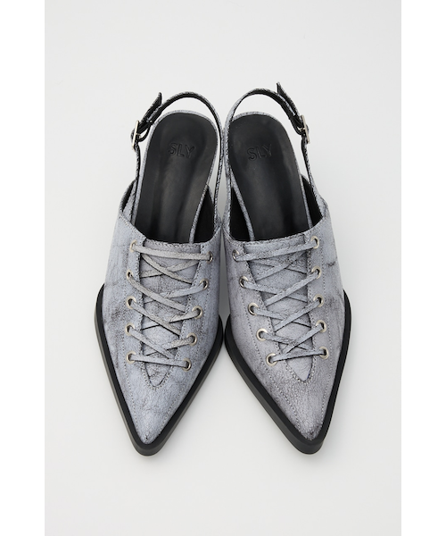 LACE UP ミュール｜スライの通販｜&mall（アンドモール）三井
