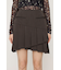 RANDOM HEM PLEATS ショートスカート