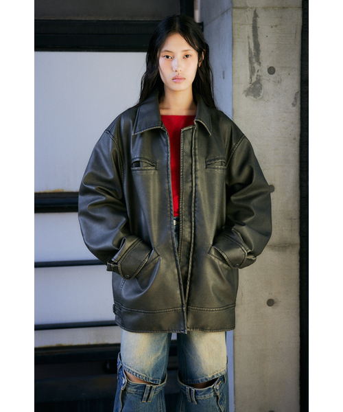 カートに入れると2500円OFF！】VINTAGE BOXY F／LEATHER