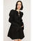 FRONT RIBBON PUFF SLEEVE ワンピース