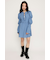 FRONT RIBBON PUFF SLEEVE ワンピース