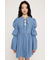 FRONT RIBBON PUFF SLEEVE ワンピース