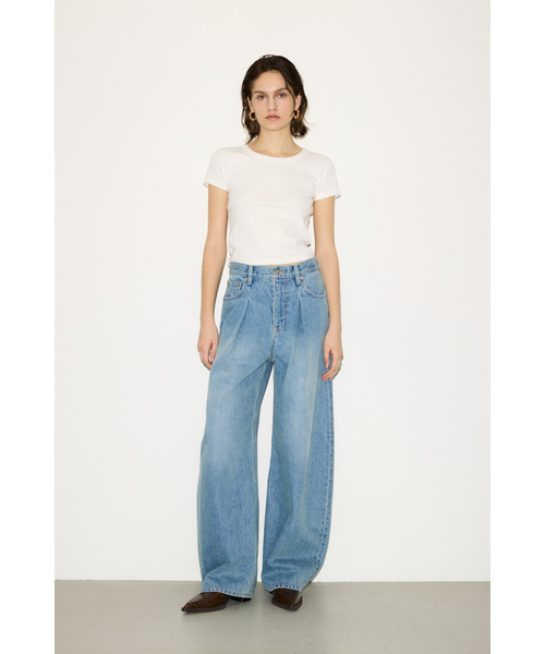 【THROW】J／W CURVE TUCKED パンツ THROW by SLY | 【THROW】J／W CURVE TUCKED パンツ (ワイド