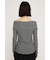 OFFSHOULDER FRONT ZIP トップス
