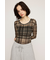 BLUSH MULTI CHECK トップス