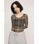 BLUSH MULTI CHECK トップス