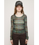 BLUSH MULTI CHECK トップス