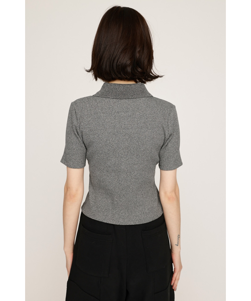 FRONT ZIP CUT RIB トップス｜スライの通販｜&mall（アンド