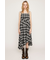 ASYMMETRY HEM CHECK ワンピース