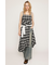 ASYMMETRY HEM CHECK ワンピース