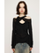 ASYMMETRY DESIGN MESH トップス