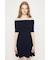 OFF SHOULDER RIB KNIT ショートワンピース