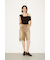 【THROW】ASYMMETRY RIB トップス