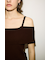 【THROW】ASYMMETRY RIB トップス