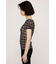 CHECK PRINT PUFF SLEEVE トップス