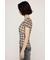 CHECK PRINT PUFF SLEEVE トップス