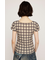 CHECK PRINT PUFF SLEEVE トップス