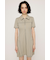 FRONT ZIP SIDE PLEATS ショートワンピース