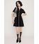 FRONT ZIP SIDE PLEATS ショートワンピース