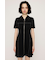 FRONT ZIP SIDE PLEATS ショートワンピース