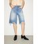 【THROW】RIPPED HALF DENIM PT／BE