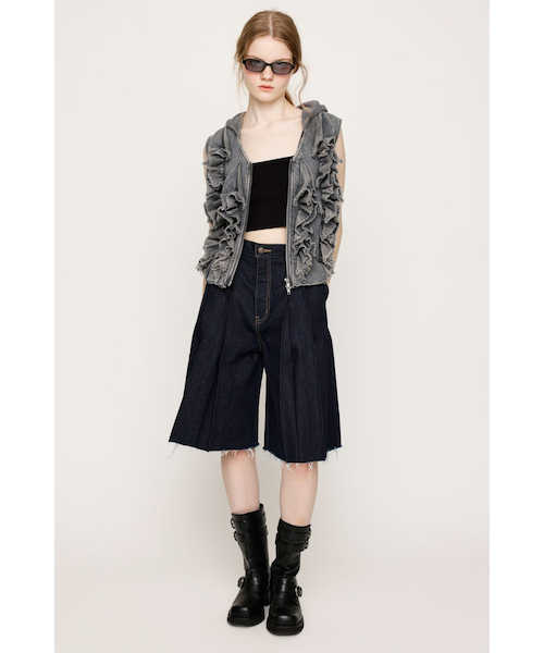 FRONT ZIP FRILL トップス｜スライの通販｜&mall（アンドモール