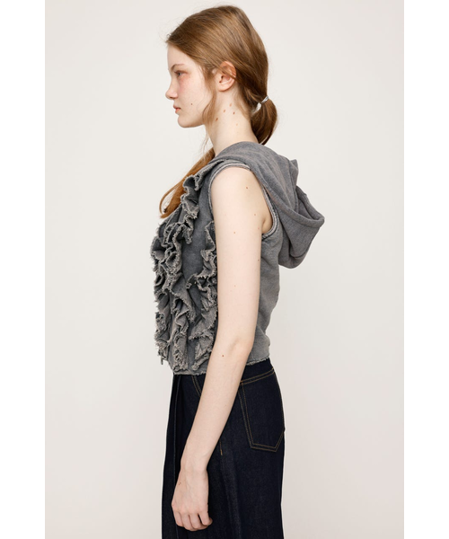 FRONT ZIP FRILL トップス｜スライの通販｜&mall（アンドモール