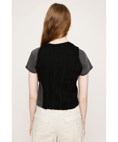トップス SLY ASYMMETRY RIB HG BIBS SLY | ASYMMETRY RIB HG BIBS (その他ファッション雑貨 ) |SHEL