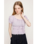 COTTON LACE PUFF SLEEVE トップス