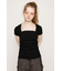 SQUARE NECK CUT トップス