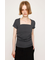 SQUARE NECK CUT トップス