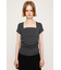 SQUARE NECK CUT トップス