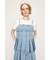 PLEATS DENIM CAMI トップス